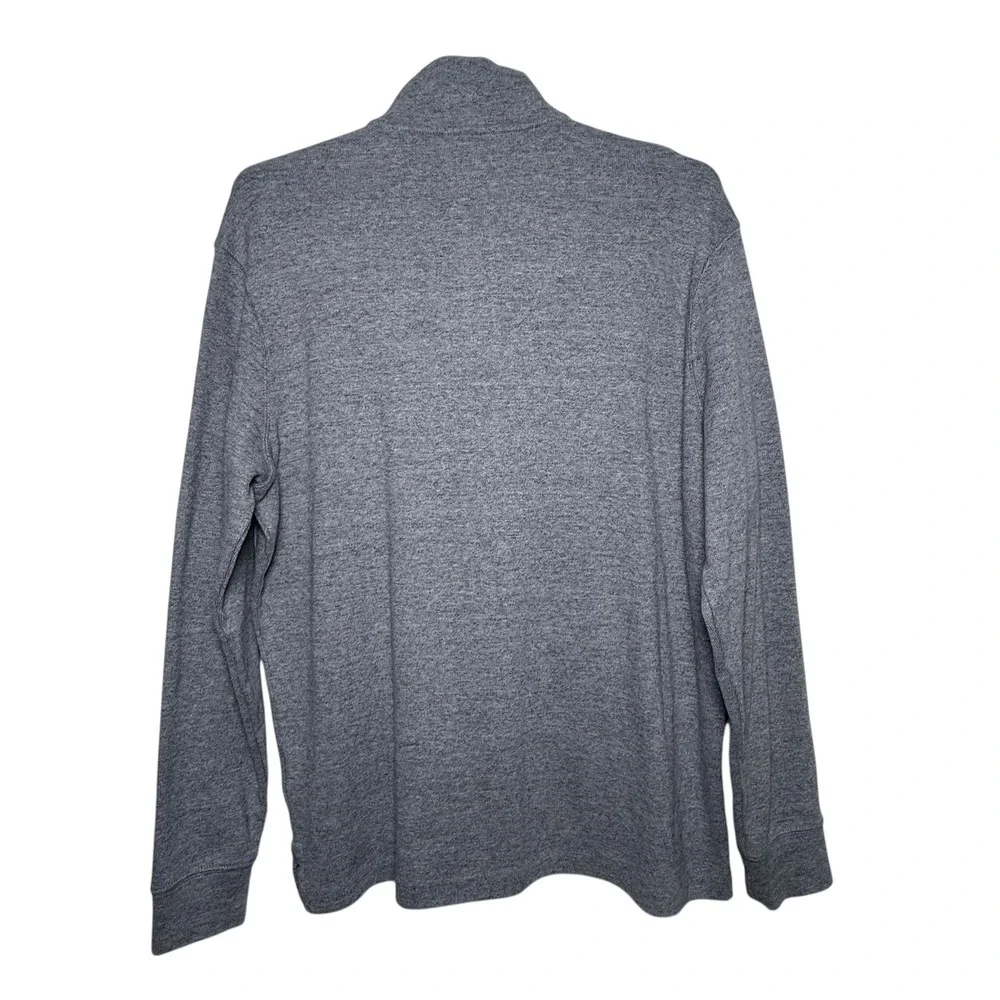 Polo Ralph Lauren Mens Gray Heathered Quarter Zip Pullover Sweater‎ Size Large
